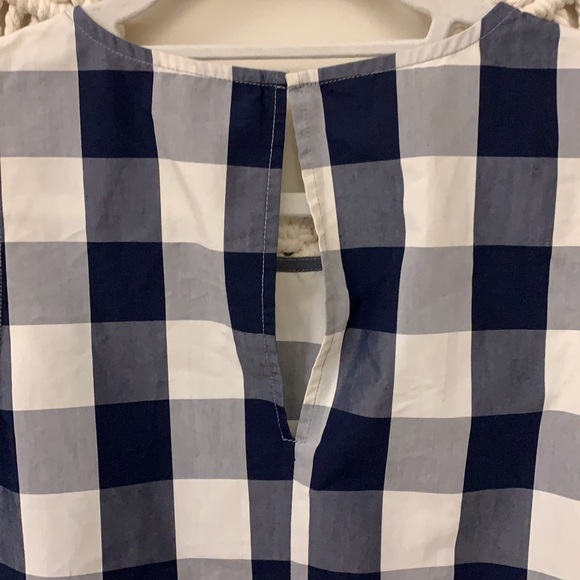 Anthropologie HD in Paris Navy Gingham Peplum - Picture 9 of 10